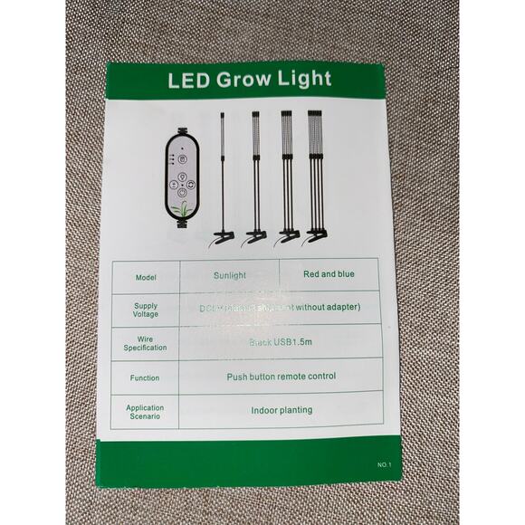 NIB NEW Type B Sunlight 3 Lights Bar Timing Dimmable for House Plants - Picture 2 of 5